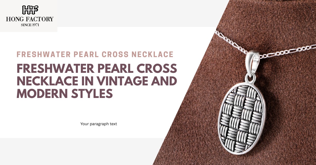 Freshwater Pearl Cross Necklace